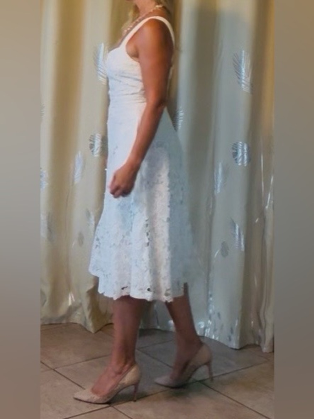 Lulu's White Lace A-Line Sundress - Picture 8 of 10